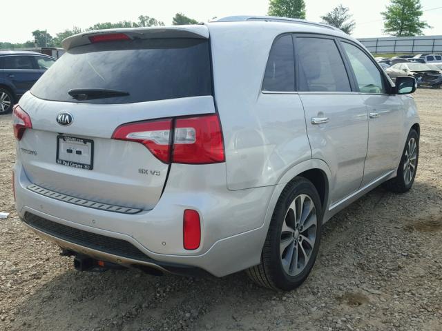 5XYKWDA74FG568989 - 2015 KIA SORENTO SX SILVER photo 4