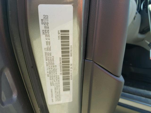 4S4WX92D784418243 - 2008 SUBARU TRIBECA LI 灰色 照片 10