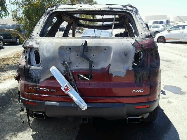 5GZEV33757J158919 - 2007 SATURN OUTLOOK SP წითელი ფოტო 9