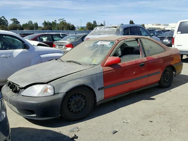 1HGEJ7123VL046862 - 1997 HONDA CIVIC HX RED photo 2