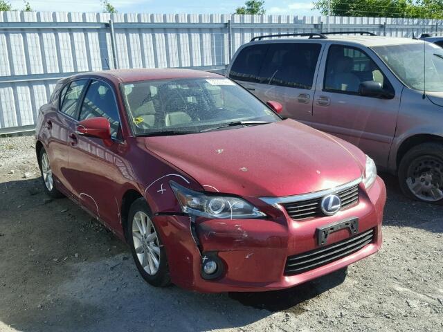 JTHKD5BH8C2072956 - 2012 LEXUS CT 200 RED photo 1