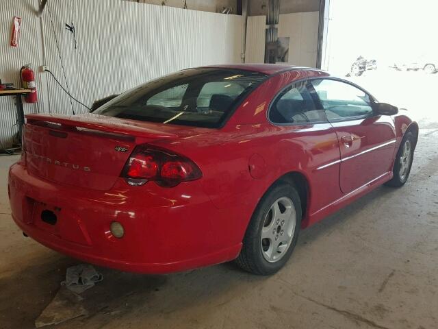 4B3AG42G44E148629 - 2004 DODGE STRATUS SX RED photo 4