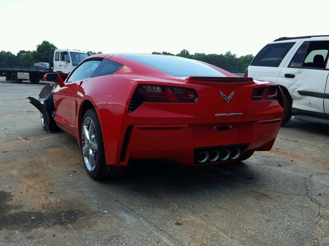 1G1YF2D79E5100234 - 2014 CHEVROLET CORVETTE S RED photo 3