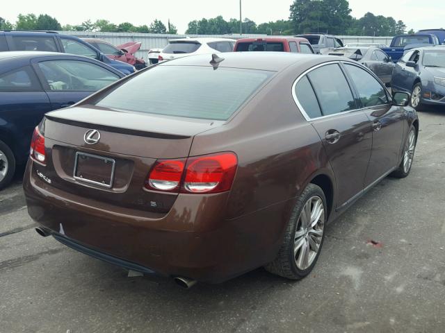 JTHBC96S675007981 - 2007 LEXUS GS 450H ORANGE photo 4