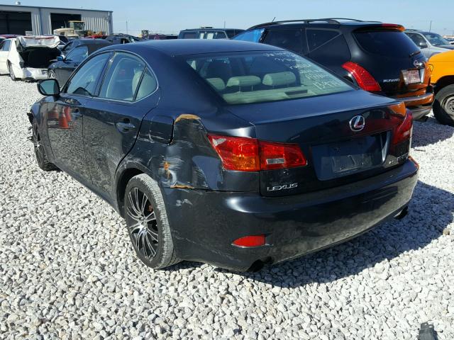 JTHCK262965004697 - 2006 LEXUS IS 250 BLACK photo 3