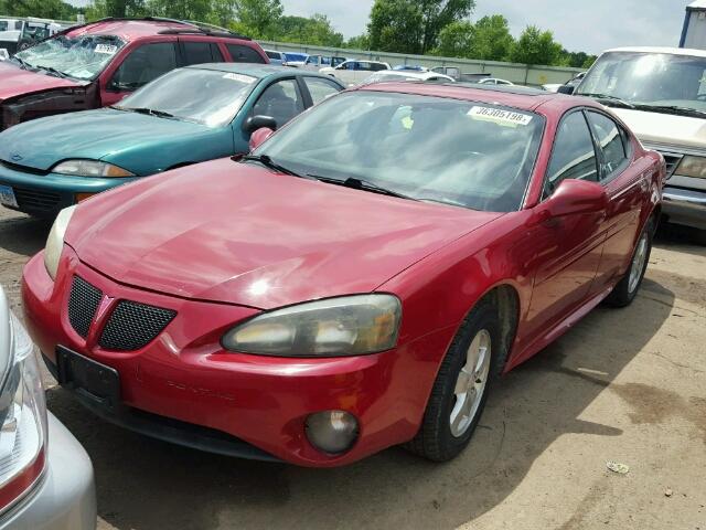 2G2WP552081159599 - 2008 PONTIAC GRAND PRIX RED photo 2