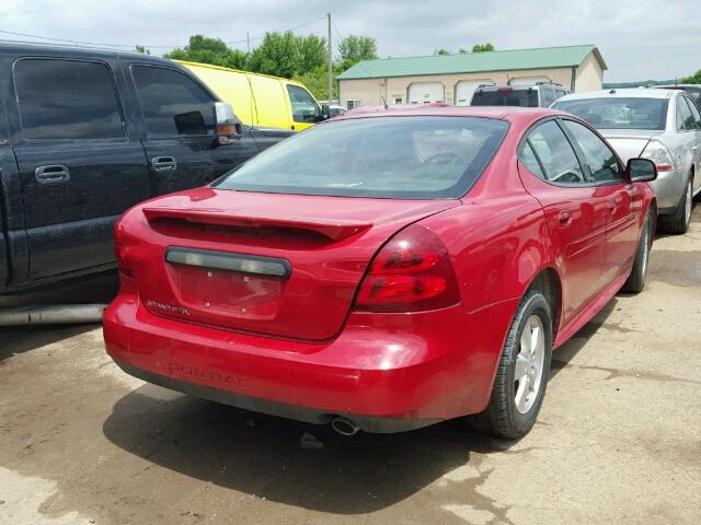 2G2WP552081159599 - 2008 PONTIAC GRAND PRIX RED photo 4