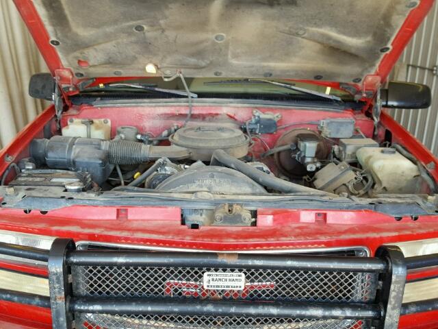 1GTEK14K2SZ564071 - 1995 GMC SIERRA K15 RED photo 7