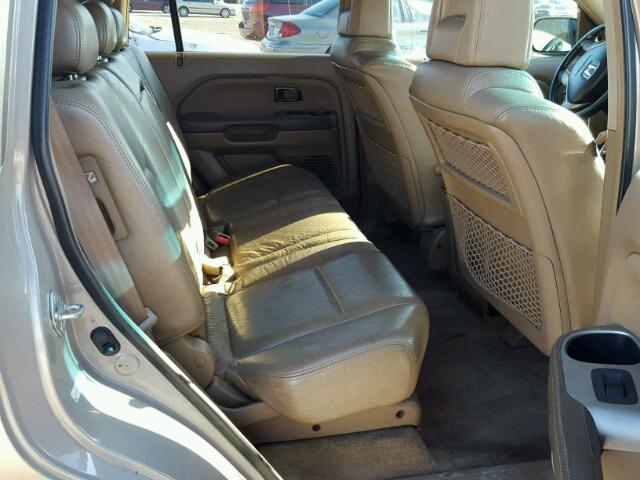 2HKYF18543H528588 - 2003 HONDA PILOT EXL GOLD photo 6