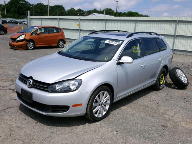 3VWPL7AJ5EM627039 - 2014 VOLKSWAGEN JETTA TDI SILVER photo 2