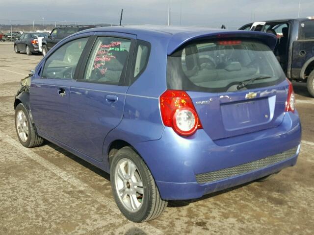 KL1TG66E19B381168 - 2009 CHEVROLET AVEO LT BLUE photo 3