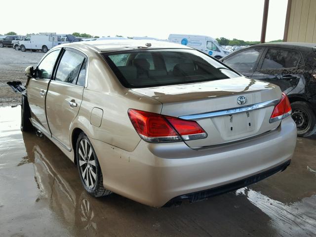 4T1BK3DB0BU380822 - 2011 TOYOTA AVALON BAS GOLD photo 3