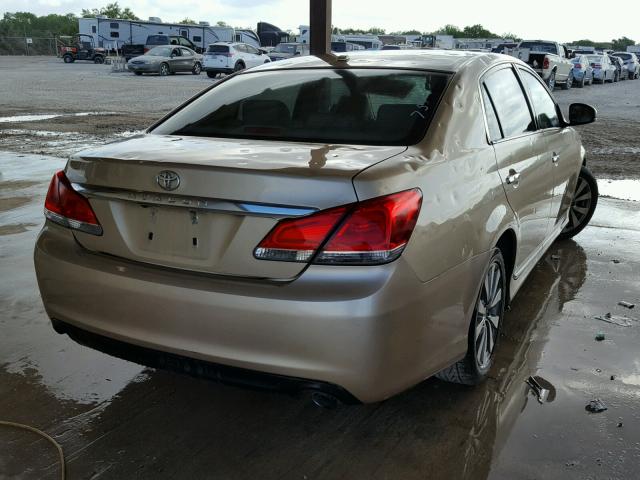 4T1BK3DB0BU380822 - 2011 TOYOTA AVALON BAS GOLD photo 4