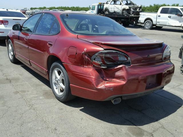 1G2WP52KX2F205251 - 2002 PONTIAC GRAND PRIX BURGUNDY photo 3