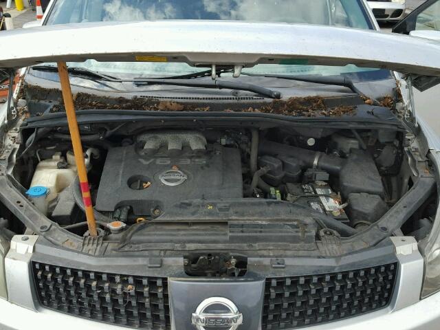 5N1BV28U36N127961 - 2006 NISSAN QUEST S SILVER photo 7