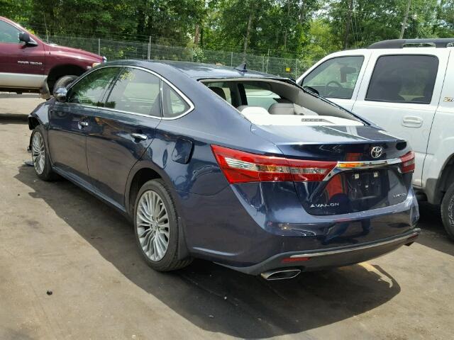 4T1BK1EB1GU223018 - 2016 TOYOTA AVALON XLE BLUE photo 3