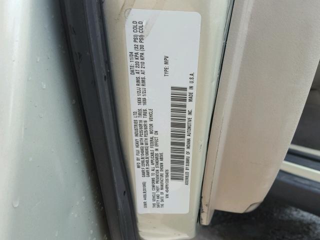 4S4BP61C057354076 - 2005 SUBARU LEGACY OUT BEIGE photo 10