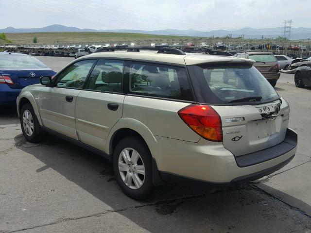 4S4BP61C057354076 - 2005 SUBARU LEGACY OUT BEIGE photo 3