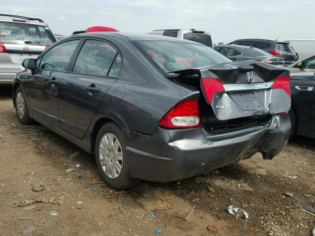 2HGFA1F33AH568725 - 2010 HONDA CIVIC VP GRAY photo 3