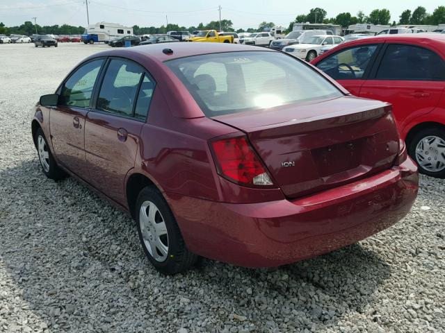 1G8AJ55F27Z107885 - 2007 SATURN ION LEVEL MAROON photo 3