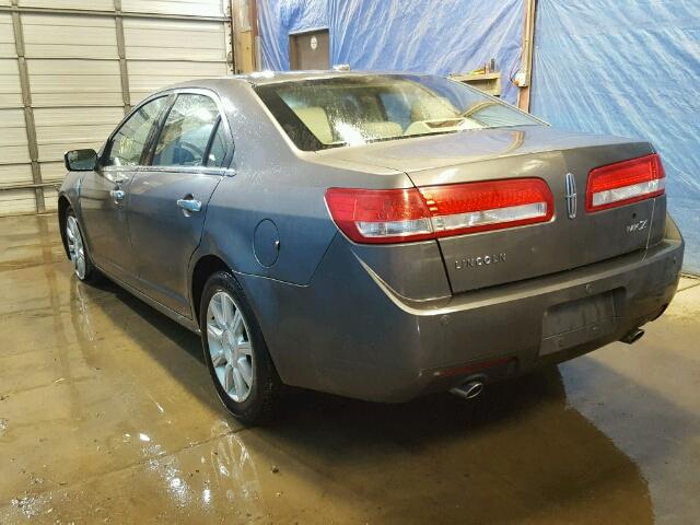 3LNHL2GC7BR754968 - 2011 LINCOLN MKZ GRAY photo 3