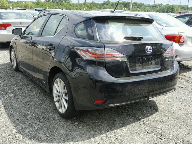 JTHKD5BH1C2109216 - 2012 LEXUS CT 200 BLACK photo 3