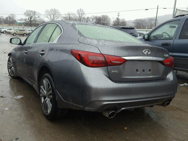 JN1EV7AR2JM438643 - 2018 INFINITI Q50 LUXE GRAY photo 3