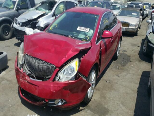 1G4PP5SK3D4157957 - 2013 BUICK VERANO RED photo 2