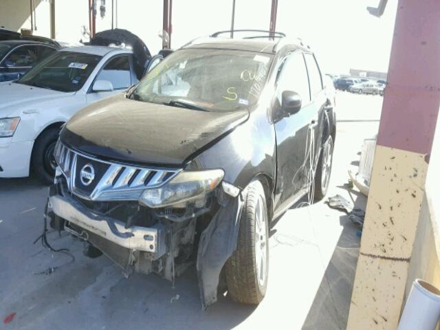 JN8AZ18W89W101889 - 2009 NISSAN MURANO S BLACK photo 2