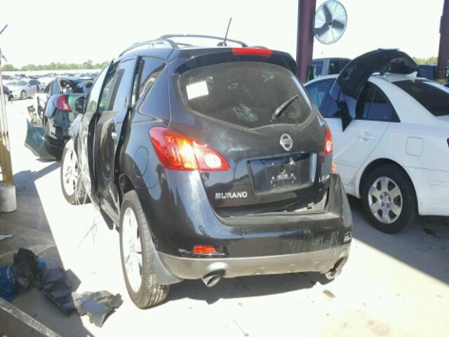 JN8AZ18W89W101889 - 2009 NISSAN MURANO S BLACK photo 3