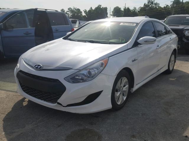 KMHEC4A45FA135110 - 2015 HYUNDAI SONATA HYB WHITE photo 2