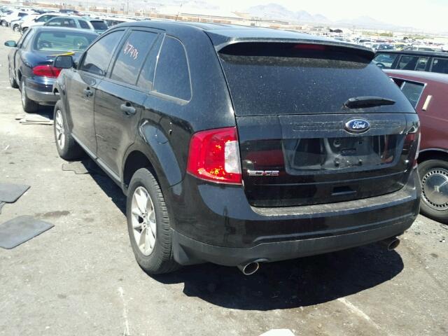 2FMDK3GC6EBA95467 - 2014 FORD EDGE SE BLACK photo 3