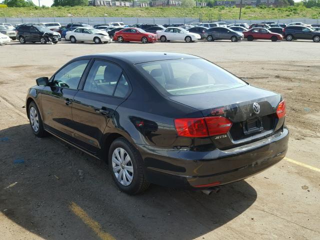 3VW2K7AJ8EM436311 - 2014 VOLKSWAGEN JETTA BASE 黑色 照片 3