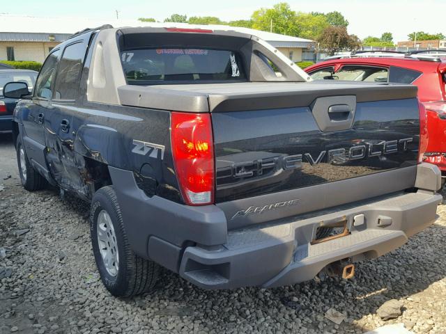 3GNEK13T43G270898 - 2003 CHEVROLET AVALANCHE BLACK photo 3