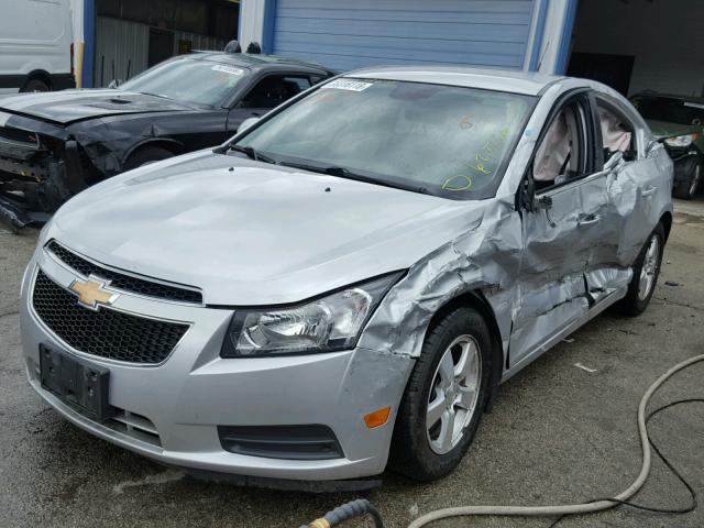 1G1PC5SB8D7324319 - 2013 CHEVROLET CRUZE LT SILVER photo 2