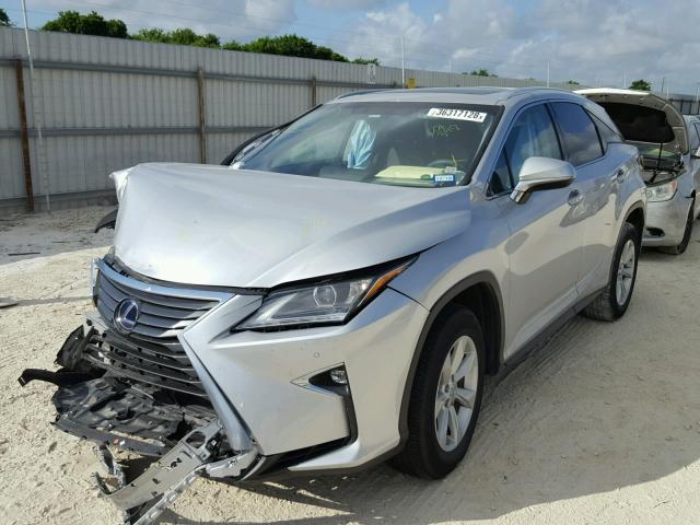 2T2ZFMCA7GC001398 - 2016 LEXUS RX 450H SILVER photo 2