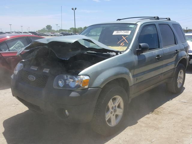 1FMCU95H85KD66218 - 2005 FORD ESCAPE HEV GREEN photo 2