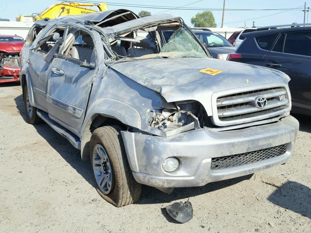 5TDZT38A94S210371 - 2004 TOYOTA SEQUOIA LI SILVER photo 1