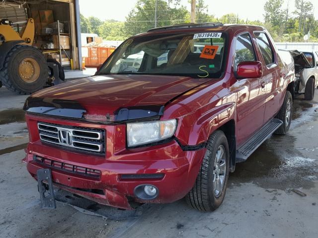 2HJYK16536H517105 - 2006 HONDA RIDGELINE BURGUNDY photo 2