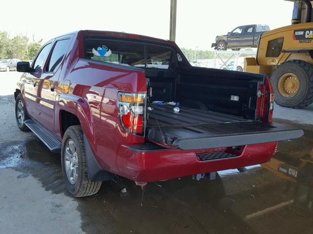 2HJYK16536H517105 - 2006 HONDA RIDGELINE BURGUNDY photo 3