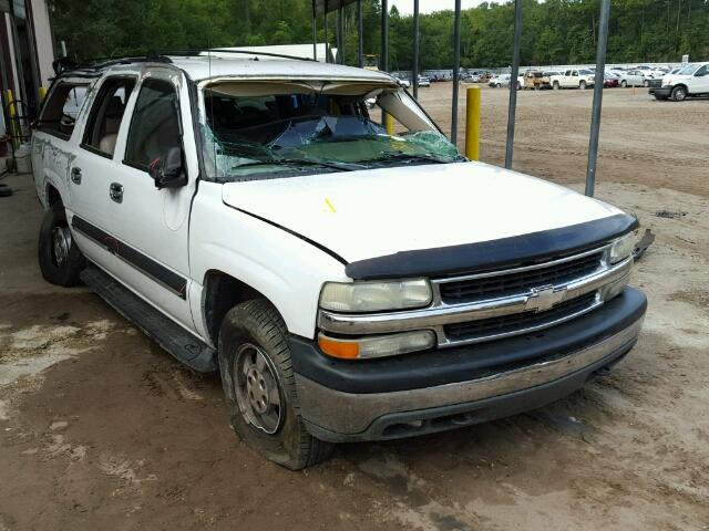 3GNEC16Z52G330344 - 2002 CHEVROLET SUBURBAN C WHITE photo 1