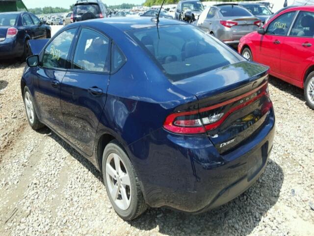 1C3CDFBB8FD227641 - 2015 DODGE DART SXT BLUE photo 3