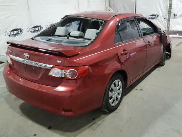 2T1BU4EE9BC561573 - 2011 TOYOTA COROLLA RED photo 4