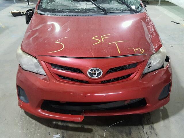 2T1BU4EE9BC561573 - 2011 TOYOTA COROLLA RED photo 7