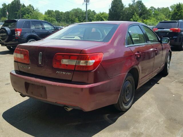 3LNHM26156R668030 - 2006 LINCOLN ZEPHYR BURGUNDY photo 4