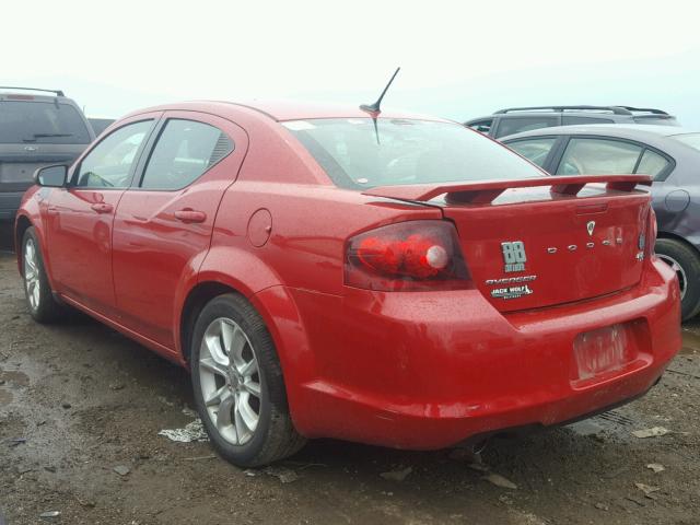 1C3CDZBG3DN531593 - 2013 DODGE AVENGER R/ RED photo 3