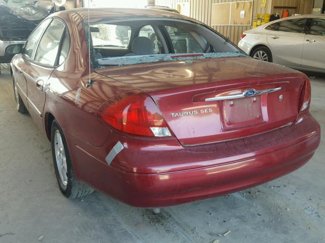 1FAFP55U93G267900 - 2003 FORD TAURUS SES RED photo 3