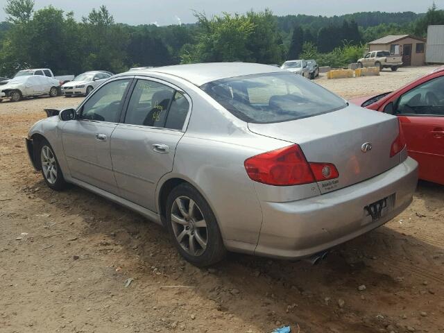 JNKCV51F05M302918 - 2005 INFINITI G35 SILVER photo 3