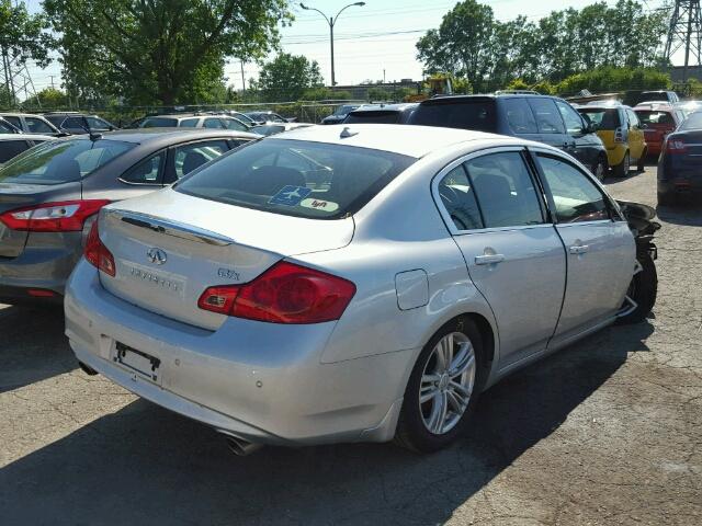 JN1CV6ARXDM769363 - 2013 INFINITI G37 SILVER photo 4