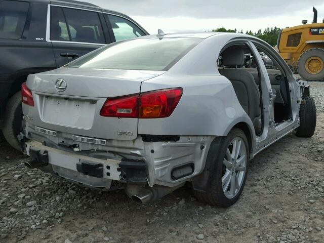 JTHBE262475011951 - 2007 LEXUS IS 350 SILVER photo 4